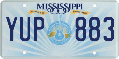 MS license plate YUP883