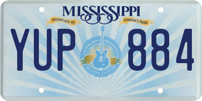 MS license plate YUP884