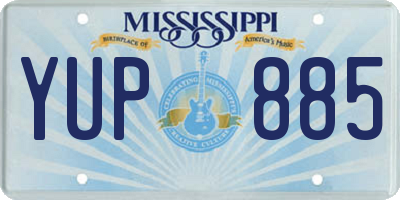 MS license plate YUP885