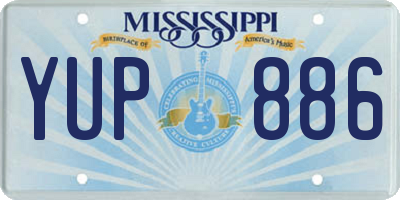 MS license plate YUP886