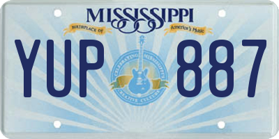 MS license plate YUP887
