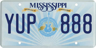 MS license plate YUP888