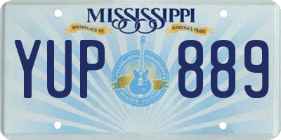 MS license plate YUP889