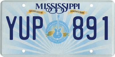 MS license plate YUP891