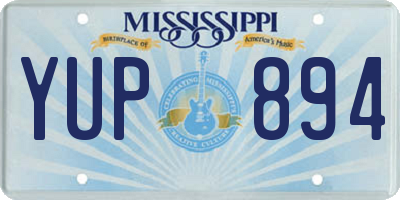 MS license plate YUP894