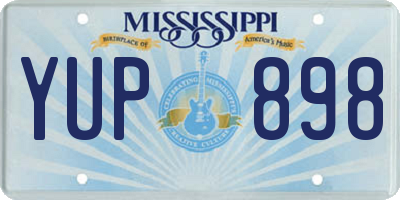 MS license plate YUP898