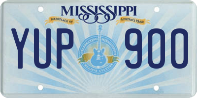 MS license plate YUP900