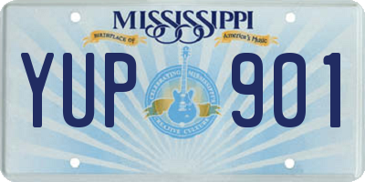MS license plate YUP901