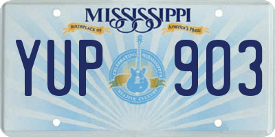 MS license plate YUP903