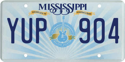 MS license plate YUP904
