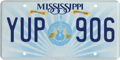 MS license plate YUP906