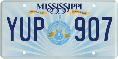 MS license plate YUP907