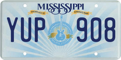 MS license plate YUP908