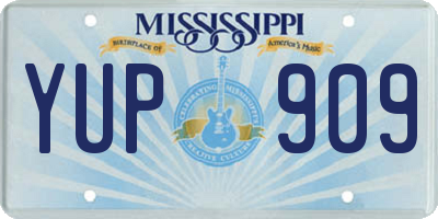 MS license plate YUP909