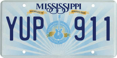 MS license plate YUP911