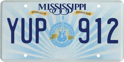 MS license plate YUP912