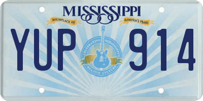 MS license plate YUP914