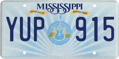 MS license plate YUP915