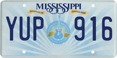 MS license plate YUP916