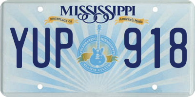MS license plate YUP918
