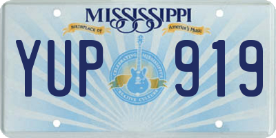 MS license plate YUP919