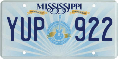MS license plate YUP922