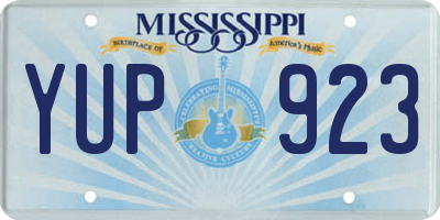 MS license plate YUP923