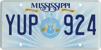 MS license plate YUP924