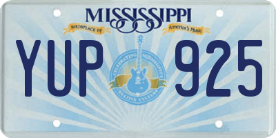 MS license plate YUP925