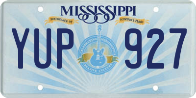 MS license plate YUP927