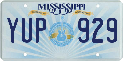 MS license plate YUP929