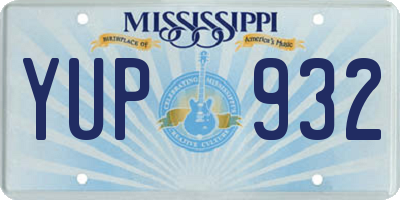 MS license plate YUP932