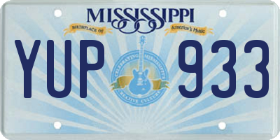 MS license plate YUP933