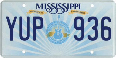 MS license plate YUP936