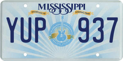 MS license plate YUP937