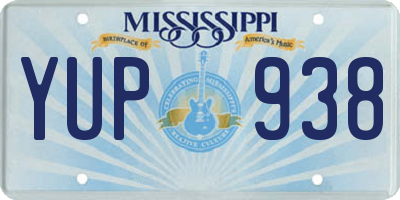 MS license plate YUP938