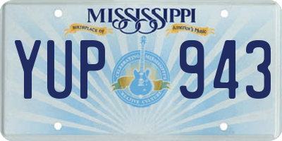 MS license plate YUP943