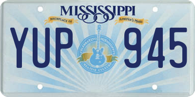 MS license plate YUP945
