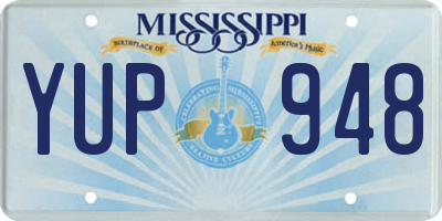 MS license plate YUP948