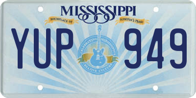 MS license plate YUP949