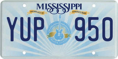 MS license plate YUP950