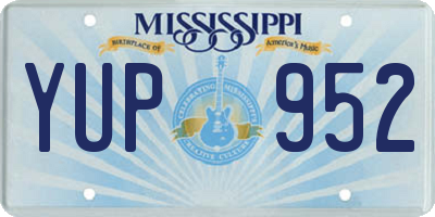 MS license plate YUP952