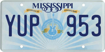 MS license plate YUP953