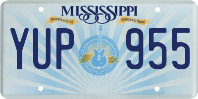 MS license plate YUP955