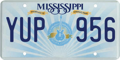MS license plate YUP956