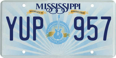 MS license plate YUP957