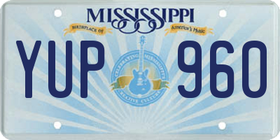 MS license plate YUP960