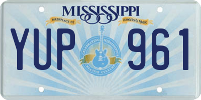 MS license plate YUP961