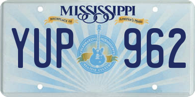 MS license plate YUP962