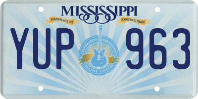 MS license plate YUP963